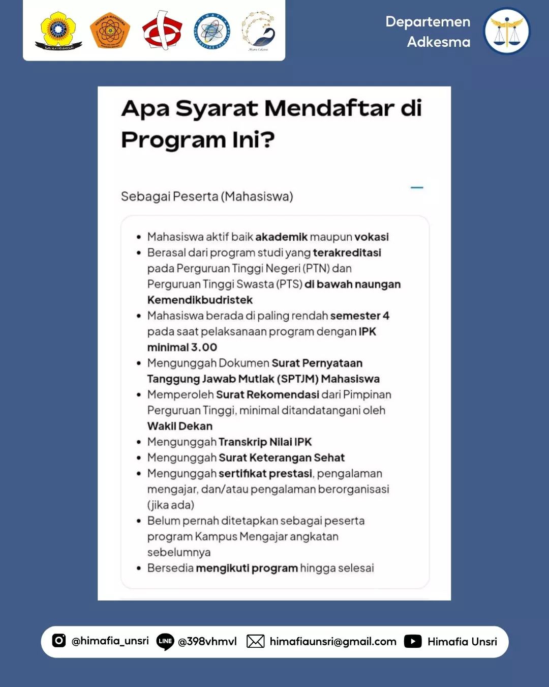  [Sekilas Info Adkesma #7: Informasi Pendaftaran Kampus Mengajar]